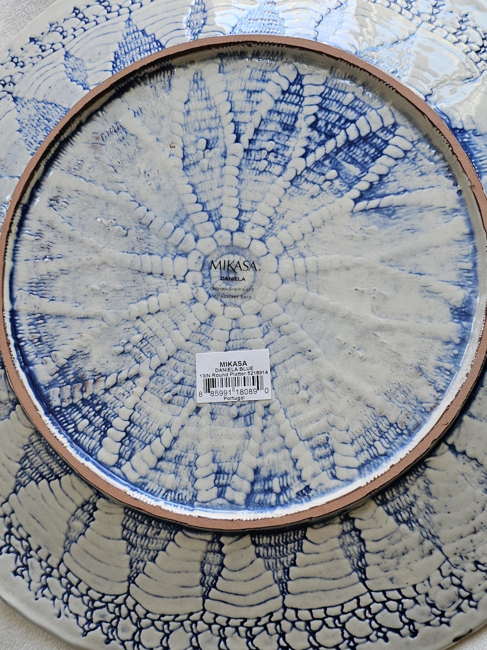 Mikasa Blue and Cream Decorative Platter